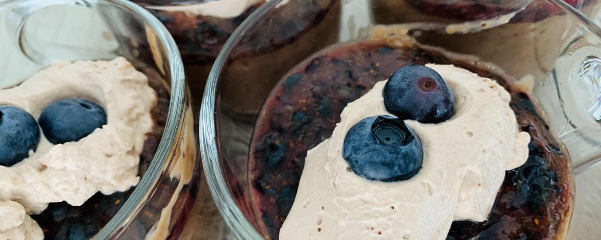 Tapiokin puding z borovnicami